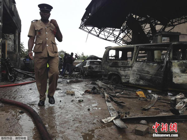 Over 96 people have been killed in an explosion at a fuel station in downtown of Ghana's capital Accra on Thursday, official of the fire service confirmed. [Photo/Chinanews.com]