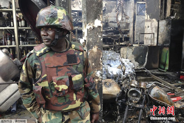 Over 96 people have been killed in an explosion at a fuel station in downtown of Ghana's capital Accra on Thursday, official of the fire service confirmed. [Photo/Chinanews.com]