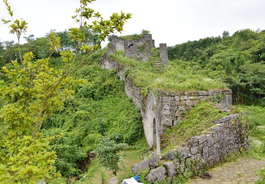 Photo taken on June 30, 2015 shows a scene of Hailongtun Fortress in southwest China's Guizhou Province.