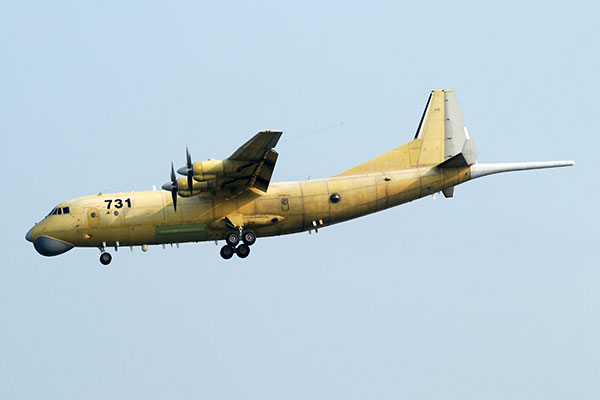 The navy has updated its fixed-wing anti-submarine patrol aircraft with the Gaoxin-6. Provided to China Daily