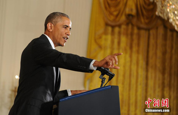 The U.S. President Barack Obama said Wednesday that the Iran nuclear agreement was the best way to avoid a nuclear arms race and more wars in the Middle East, urging Congress to approve the deal. [Photo/Chinanews.com]