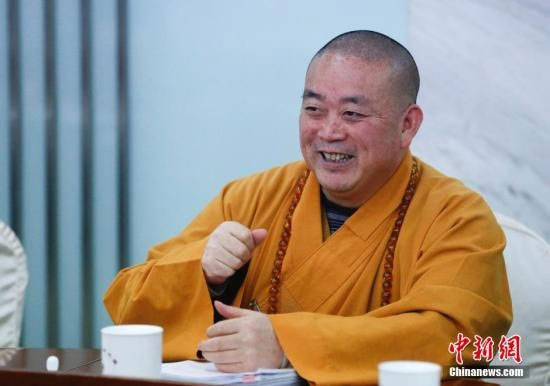 A file photo of Shi Yongxin, the abbot of Shaolin Temple. [Photo: China News Service]