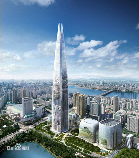 Lotte World Tower, one of the 'top 10 postmodern buildings under construction' by China.org.cn.
