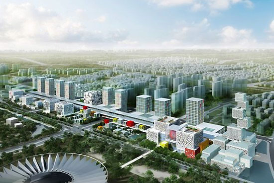 Foshan Public Culture Complex, one of the 'top 10 postmodern buildings under construction' by China.org.cn.