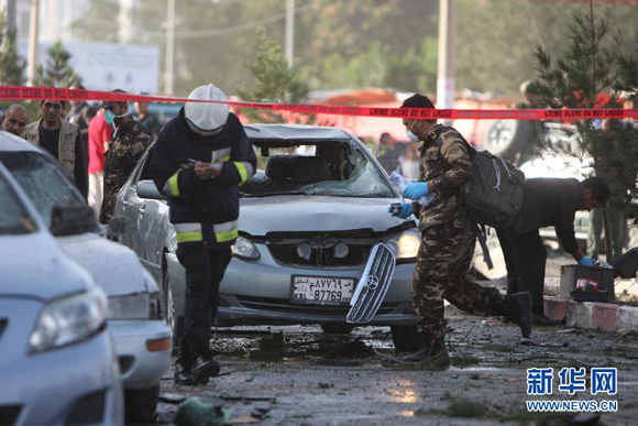 A deadly car bomb rocked Macrorayon locality in downtown Kabul on Saturday leaving 12 people including foreigners dead and injuring 67 others, said spokesman for Public Health Ministry, Aziz Kawusi. [Photo/Xinhua] 