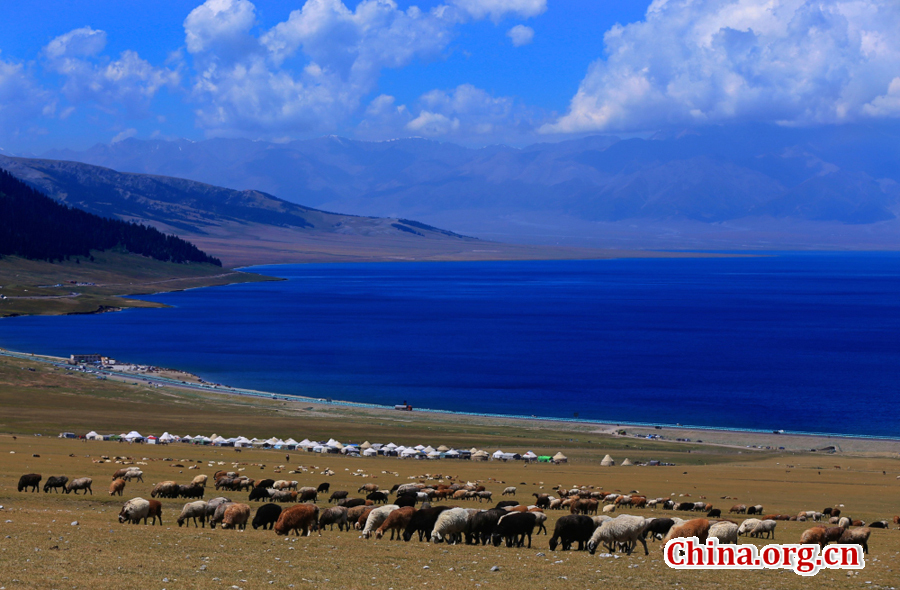 Sayram Lake, renowned as a pearl on the Silk Road, is the largest and highest alpine lake in Xinjiang. With an altitude of 2,073 meters, it is located about 90 kilometers southwest of Botala Prefecture, Urumqi. 