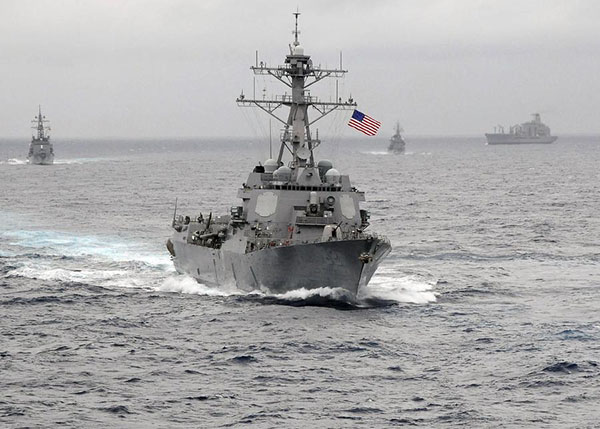 The US Navy guided-missile destroyer USS Lassen sails in the Pacific Ocean in a November 2009 photo provided by the US Navy. [Photo/China Daily]