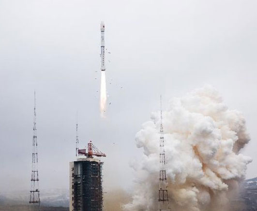 File photo shows the launch of the Yaogan-28 remote sensing satellite. [Photo: Xinhua]
