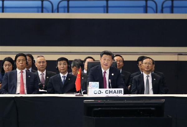 Chinese President Xi Jinping attends the plenary meeting of the Johannesburg Summit of the Forum on China-Africa Cooperation in Johannesburg, South Africa, Dec. 5, 2015. [Xinhua]