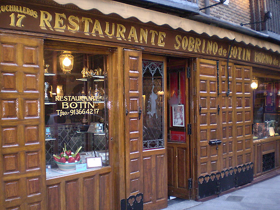 Botín, one of the 'top 10 oldest restaurants in the world' by China.org.cn.