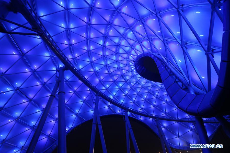 Photo taken on Jan. 4, 2016 shows the vault of Walt Disney's Epcot theme park at Shanghai Disney Resort in east China's Shanghai. Shanghai Disney Resort will officially open and welcome its first guests on June 16, the Walt Disney Company and Shanghai Shendi Group announced Wednesday. Construction of the resort, the sixth of its kind worldwide, started in 2011 with an investment of 34 billion yuan (about US$5.5 billion). [Xinhua]