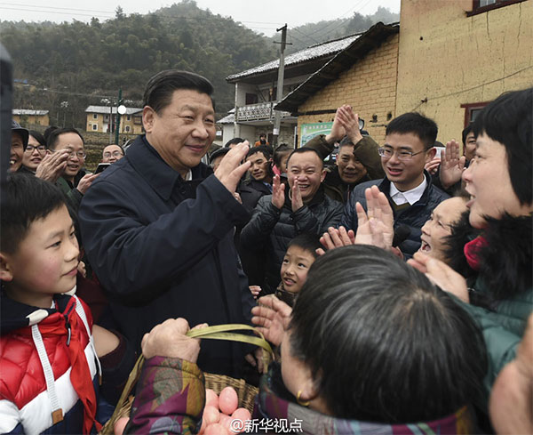 President Xi pays a three-day visit to Jiangxi. [Photo/Xinhua] 