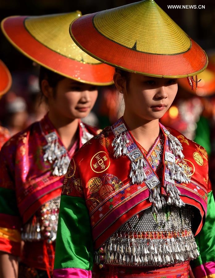 Huayao Dai ethnic people celebrate Huajie fes