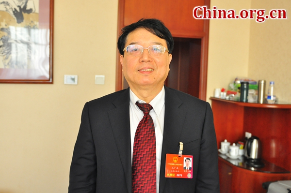 Wang Guangji, a member of the Chinese Academy of Engineering and a deputy to the National People's Congress [Photo by Guo Yiming / China.org.cn] 