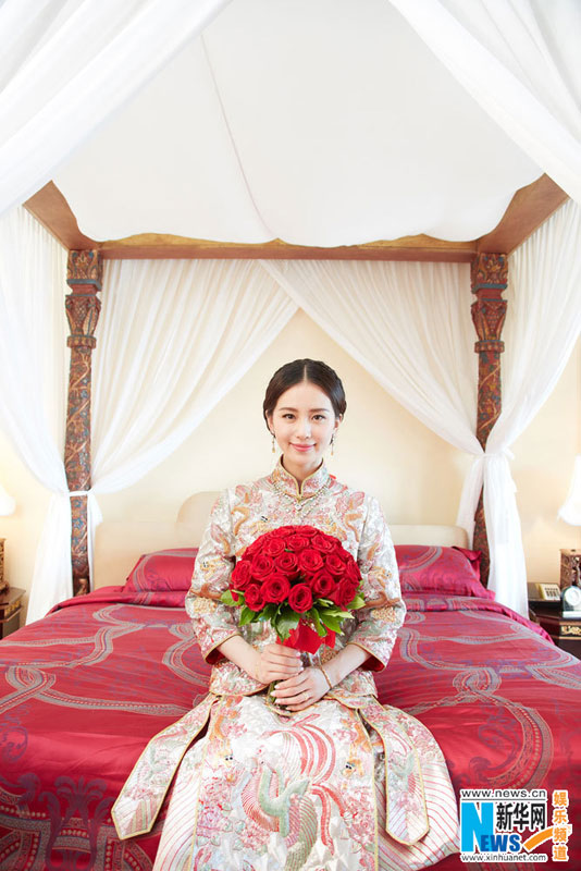 Actor Nicky Wu and actress Liu Shishi hold their wedding ceremony in Bali, Indonesia on March 20, 2016.