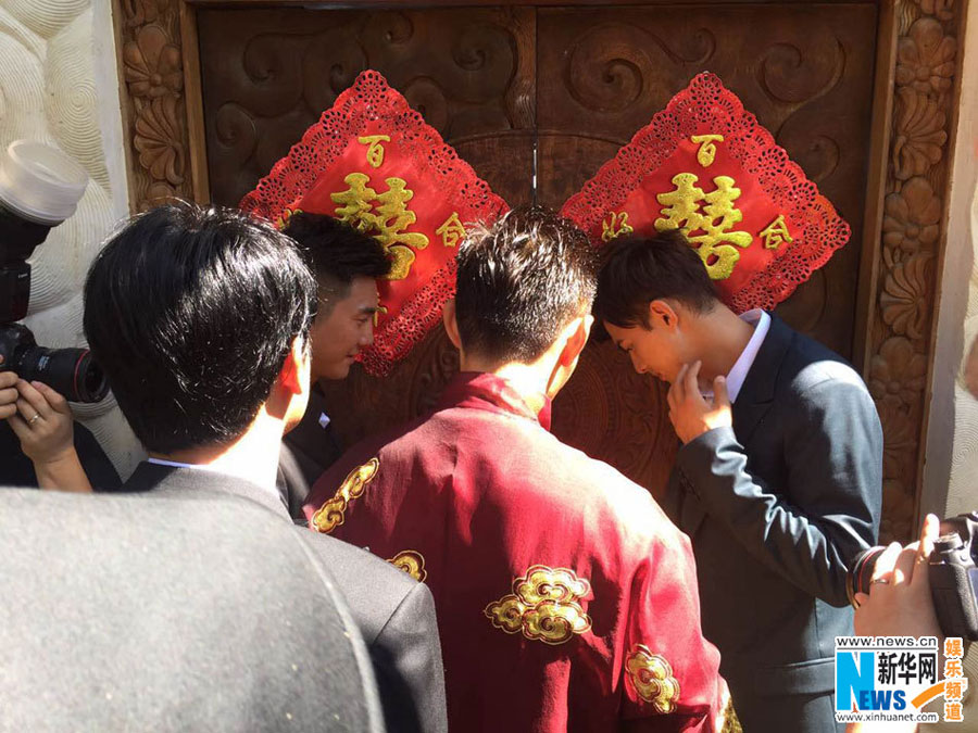 Actor Nicky Wu and actress Liu Shishi hold their wedding ceremony in Bali, Indonesia on March 20, 2016.