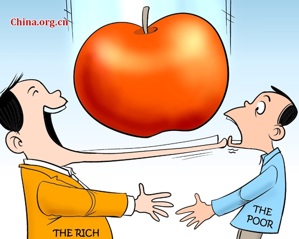 The poor and the rich [By Jiao Haiyang / China.org.cn]