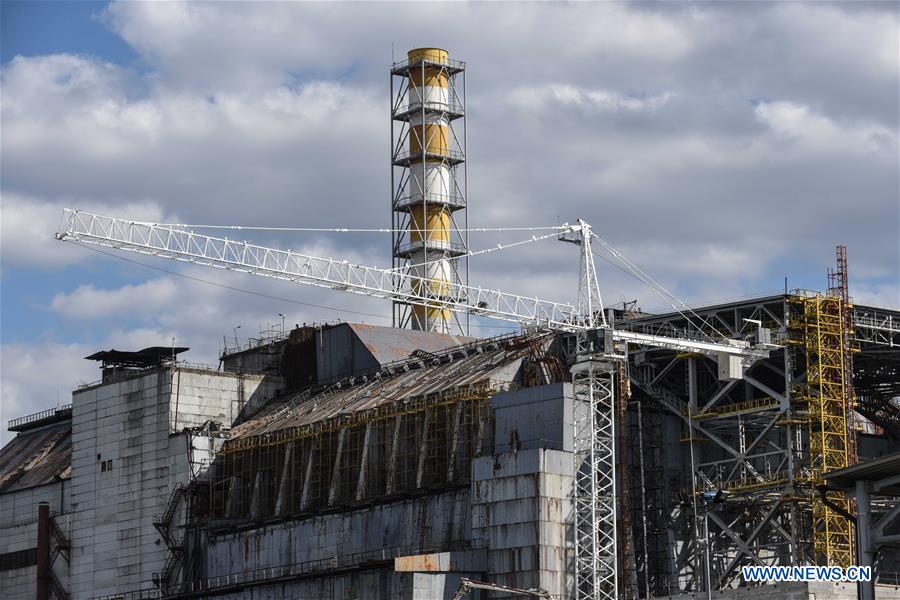 Photo taken on April 19, 2016 shows the No. 4 reactor of the Chernobyl nuclear power plant, Ukraine. Chernobyl, a place replete with horrific memories in northern Ukraine, close to Belarus, is now open to tourists, almost 30 years to the date after a nuclear power plant there exploded. [Photo/Xinhua] 