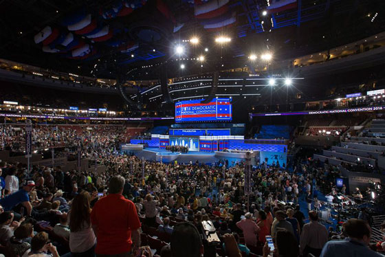 Photo taken on July 25, 2016, shows the U.S. Democratic National Convention in Philadelphia, the United States. [Photo/Xinhua]