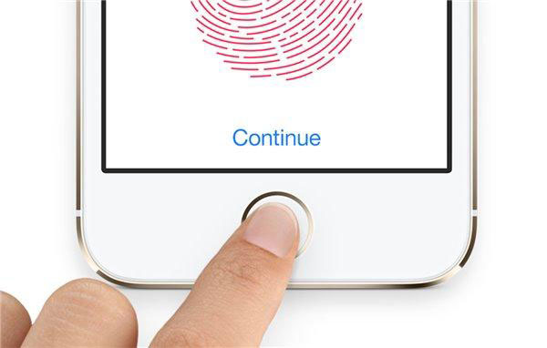 Photo shows the touch ID fuction of iPhone. [File photo: cztv.com]