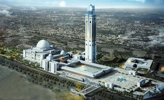 A sketch showing the design of the new Great Mosque in Algeria's capital Algiers. [File Photo]