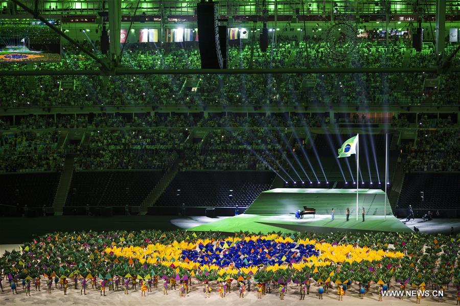 Photo taken on Sept. 7, 2016 shows the opening ceremony of the 2016 Rio Paralympic Games at the Maracana Stadium in Rio de Janeiro, Brazil. [Photo/Xinhua]