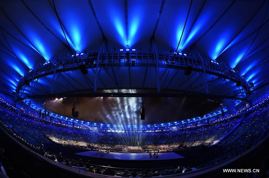 Photo taken on Sept. 7, 2016 shows the opening ceremony of the 2016 Rio Paralympic Games at the Maracana Stadium in Rio de Janeiro, Brazil. [Photo/Xinhua]