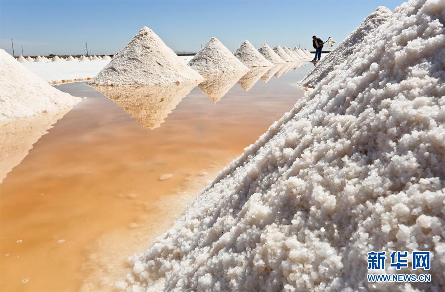 As the fall season approaches, a salt mine in northwest China is entering the peak season for crude salt. The mine located in Gaotai of Gansu Province has a long history of producing salt. [Photo/Xinhua]