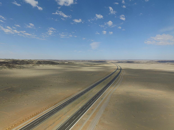 The Linbai project (linking Linhe district in Inner Mongolia to Baigedaon the border between Inner Mongolia and Gansu Province), stretches 930 kilometers, crossing the Badain Jaran Desert, China’s third largest desert, and other depopulated zones with a harsh environment. [CCTV]