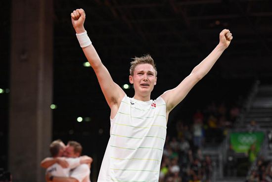 Viktor Axelsen, one of the 'top 10 men's singles badminton players' by China.org.cn.