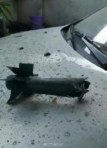 Stray bullets were seen falling into Chinese territory after Heavy clashes between Myanmar government forces and some ethnic armed groups occurred on Sunday morning. [Photo: CCTVNews]