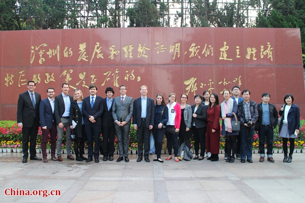 Chinese and Austrian delegates visit Shenzhen on Dec. 2, 2016. [Photo provided to China.org.cn]