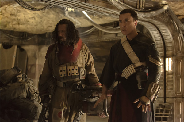 'Rogue One: A Star Wars Story' features Jiang Wen and another big-name Chinese actor, Donnie Yen, in its international cast. [Photo provided to China Daily]