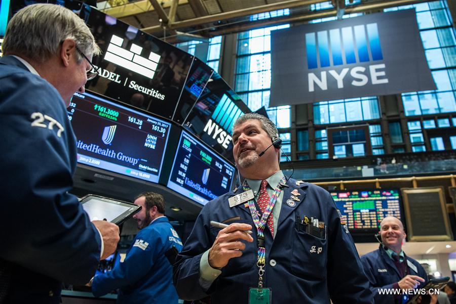 U.S.-NEW YORK-STOCKS-THE DOW JONES INDUSTRIAL AVERAGE-ABOVE 20,000