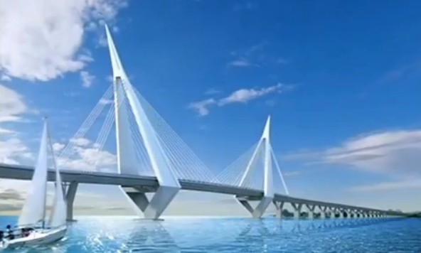 The rendering of the multi-functional bridge [Photo: CCTV]