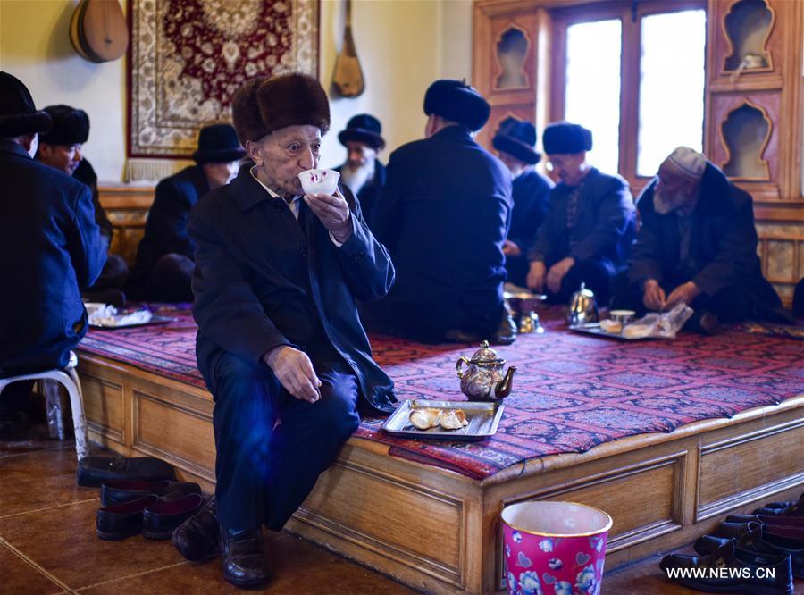 Tea culture in Kashgar, northwest China