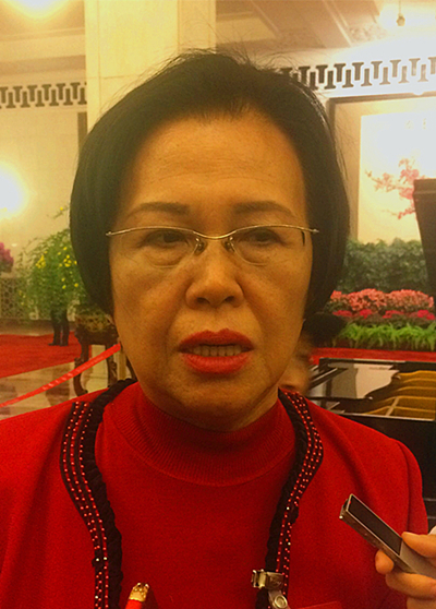 Zhao Baoxiu, a Peking opera actress and member of the Chinese People's Political Consultative Conference (CPPCC), speaks to China.org.cn in Beijing, March 3, 2017. [Photo / China.org.cn]