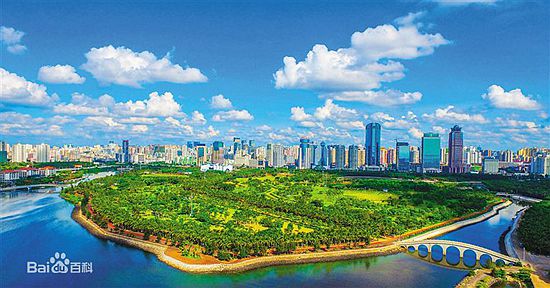 Haikou, Hainan Province, one of the 'top 9 happiest Chinese cities in 2016' by China.org.cn.