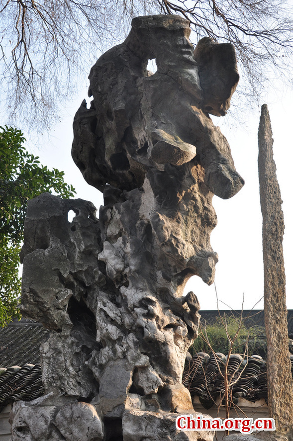 Located at the northeast of Suzhou, Jiangsu Province, the Lion Grove Garden is famous for the Taihu rocks in various shapes which are said to resemble lions, especially the large and labyrinthine grotto of rocks at the garden's center.