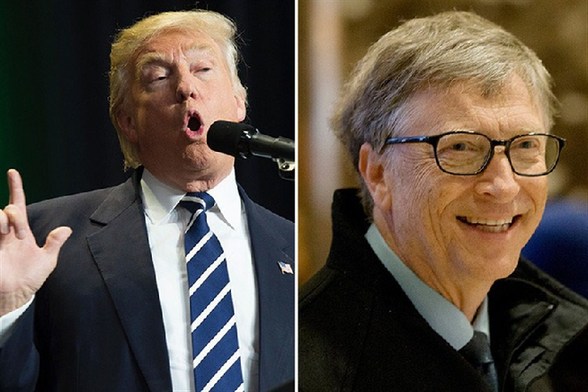 U.S. President Donald Trump and Microsoft co-founder Bill Gates [File photo]