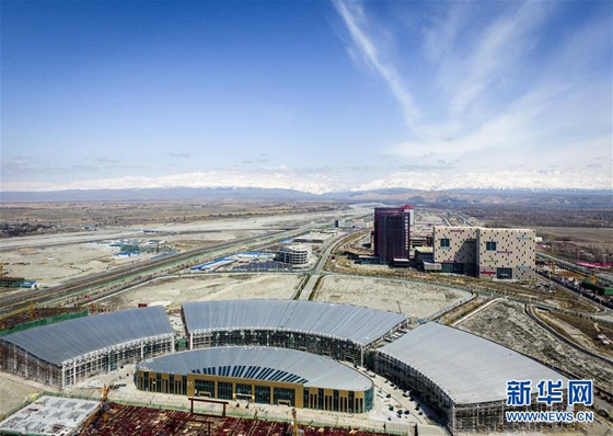 A glimpse of the China-Kazakhstan Horgos International Border Cooperation Center on April 9, 2017. [Photo/Xinhua]