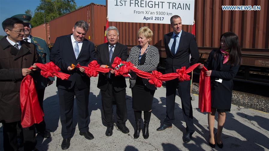 First Chinese freight train from Xi'an arrives in Budapest