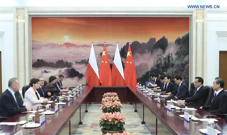 Chinese premier meets Polish PM in Beijing