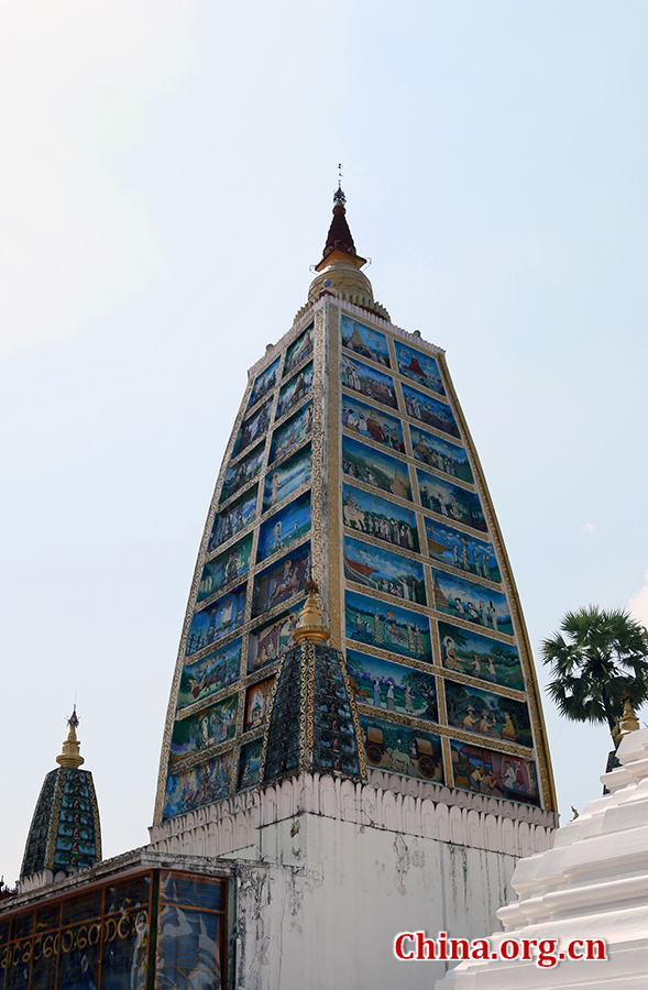 Photo taken on May 4 at the Shwedagon Pagoda in Yangon, Myanmar. [Photo by Zhang Lulu / China.org.cn]