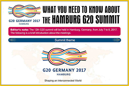 Hamburg G20 summit: Shaping an interconnected world