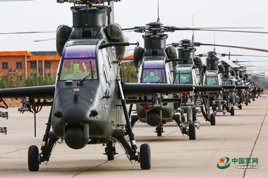 Multi Type Helicopters Execute Flight Training China Org Cn
