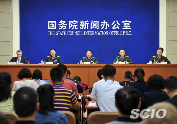 The State Council Information Office (SCIO) holds a press conference on the development of the People's Liberation Army (PLA) in Beijing on July 24. [Photo/China SCIO]