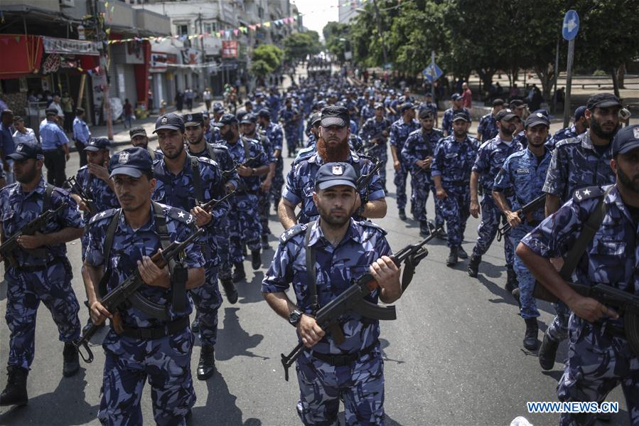 MIDEAST-GAZA-MILITARY-PARADE