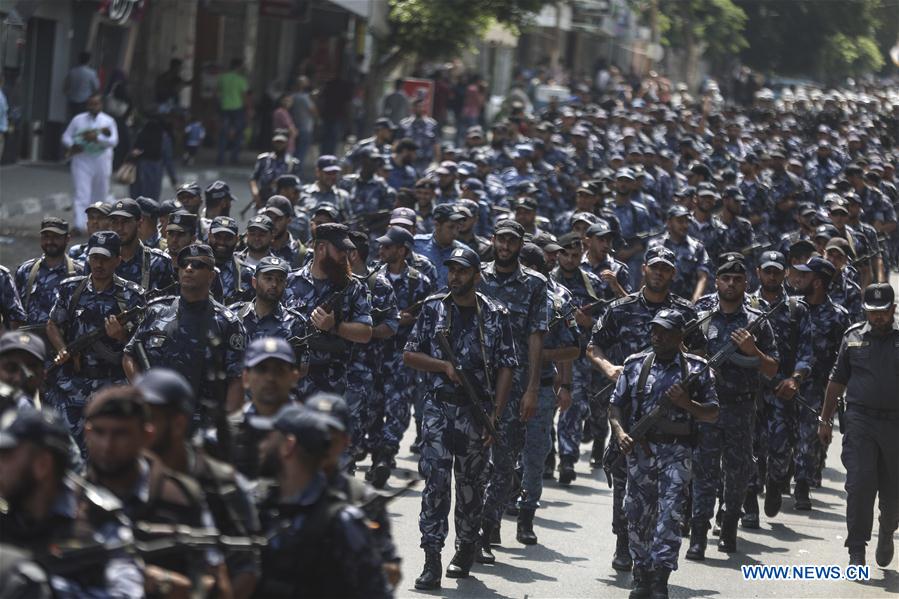 MIDEAST-GAZA-MILITARY-PARADE