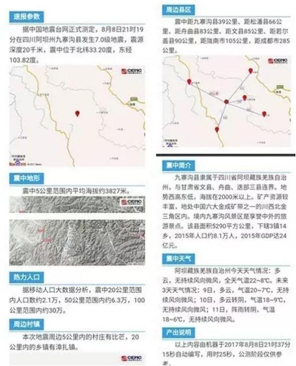 The first news report of the earthquake that jolted Jiuzhaigou in southwest China's Sichuan Province at 9:19 p.m., August 8, 2017. [Screenshot: Science and Technology Daily] 